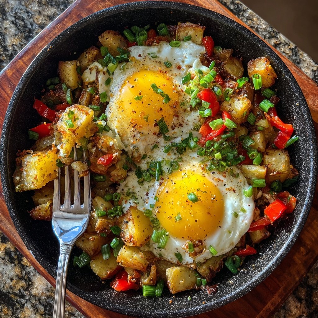 Breakfast Hash With Eggs And Potatoes