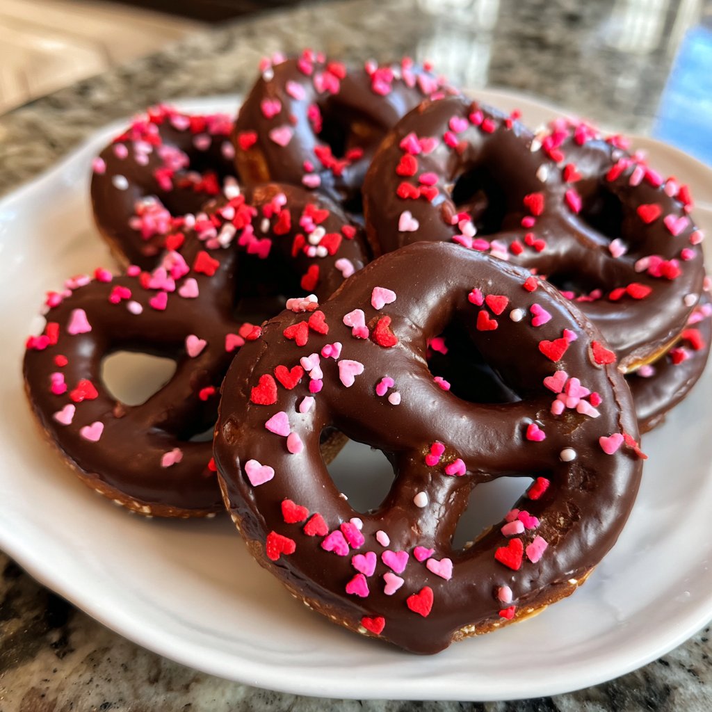 Valentines Snacks Chocolate Dipped Pretzels