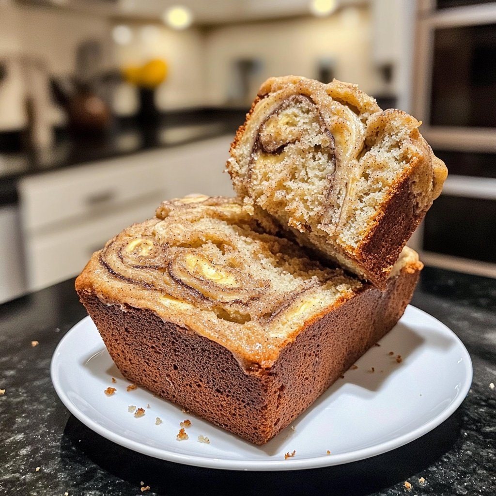 Homemade Cinnamon Swirl Banana Bread