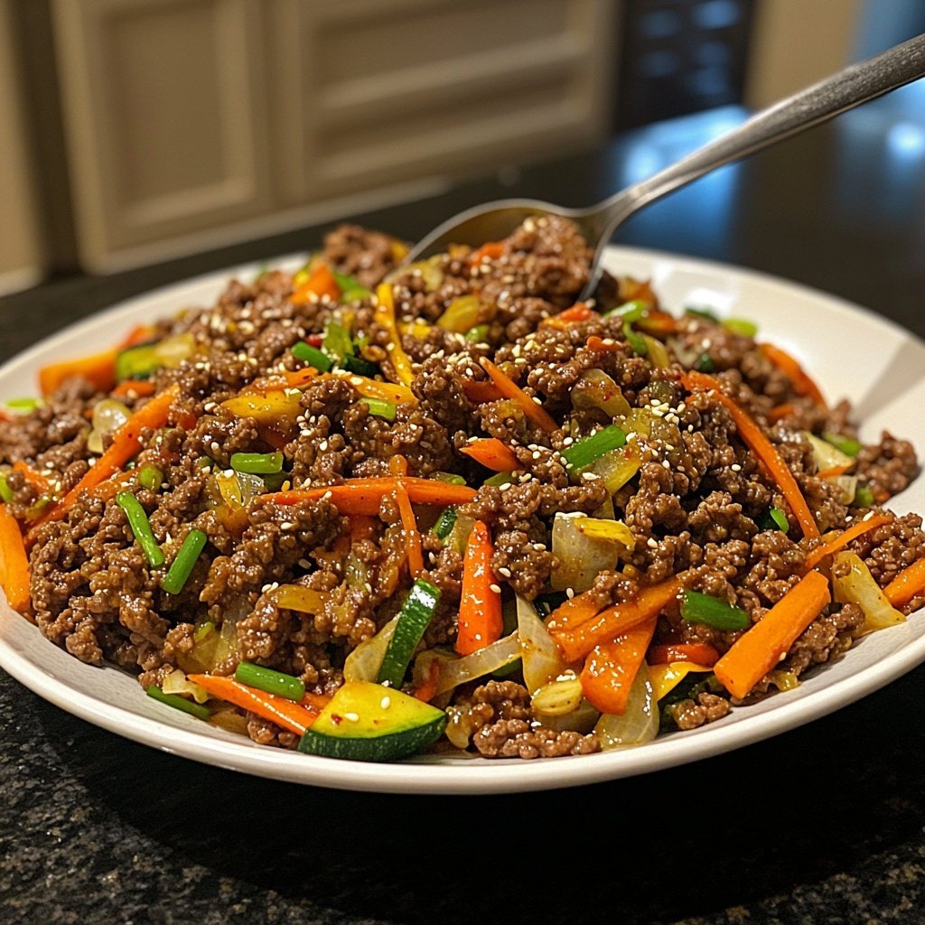 Quick Easy Korean Ground Beef Bowl