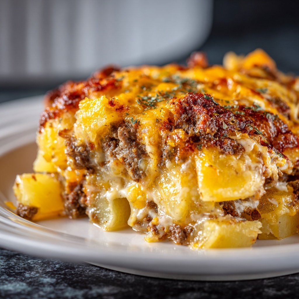 Baked Ground Beef And Potato Casserole