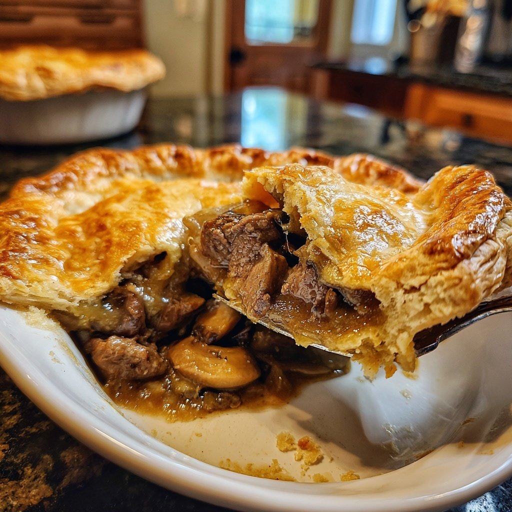 Comfort Food Beef and Mushroom Pot Pie