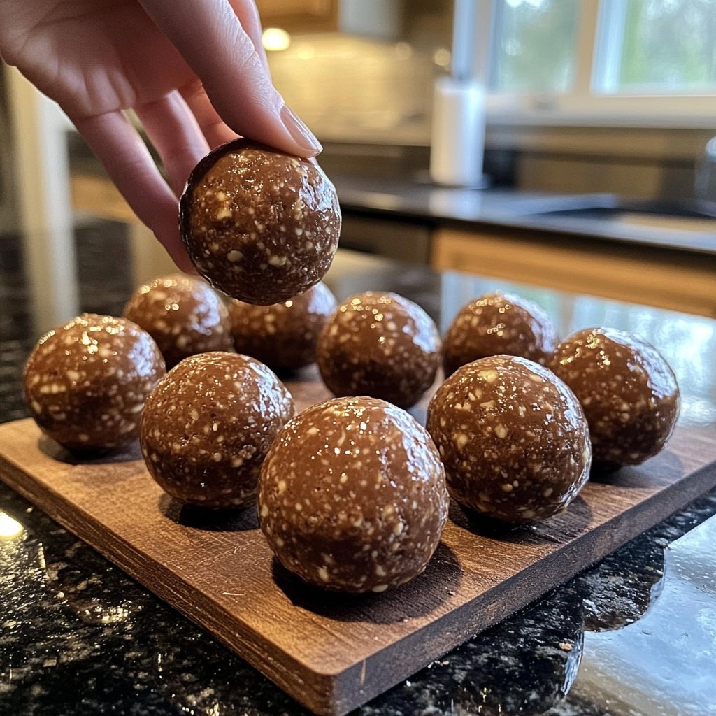 No-bake chocolate protein balls
