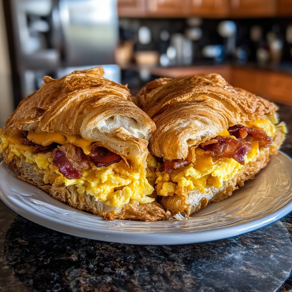 Savory Croissant Breakfast Sandwich