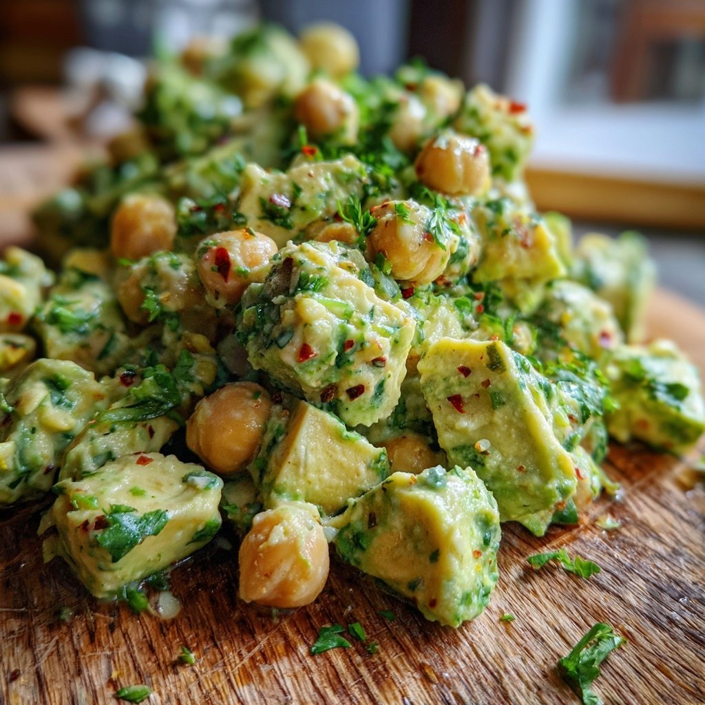 Healthy & Light Avocado Chickpea Salad