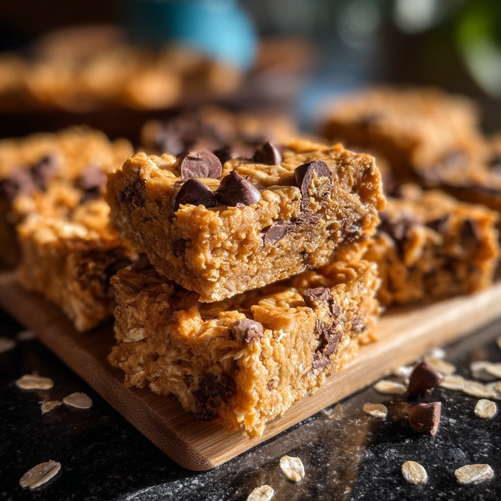 Healthy Peanut Butter Oat Snack Squares