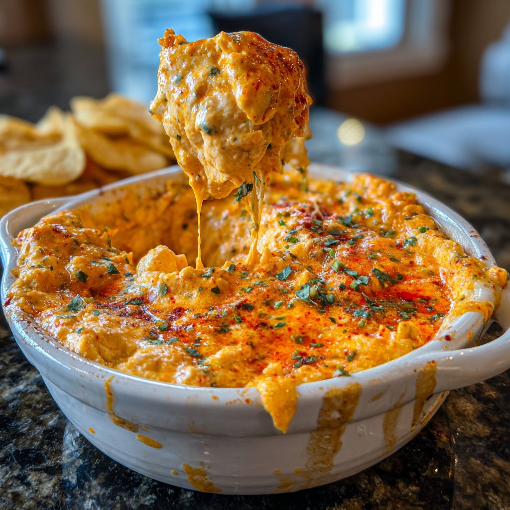 Spicy Buffalo Chicken Dip Appetizer